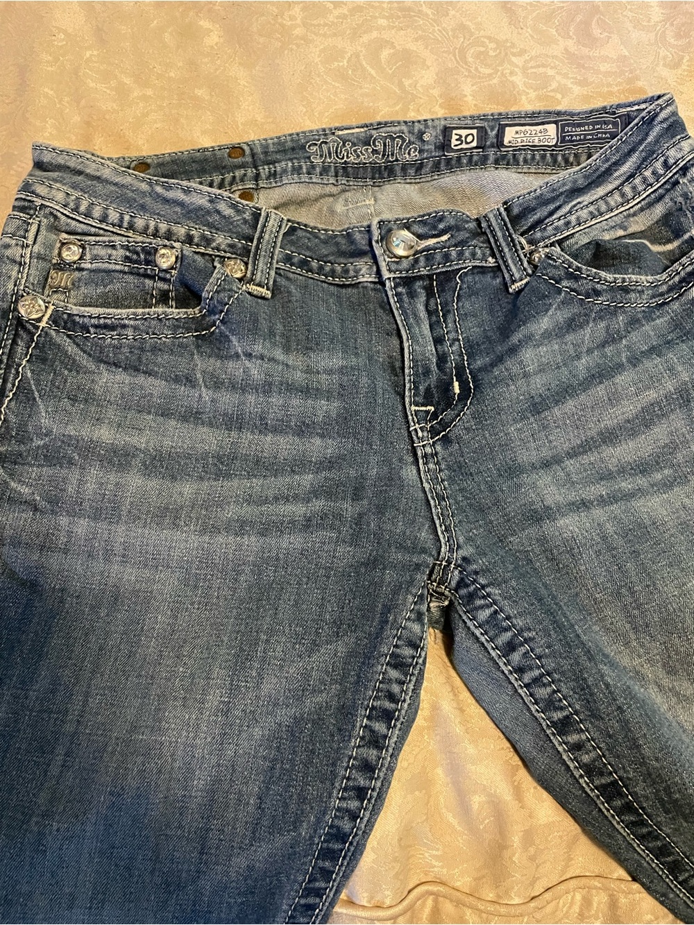 Miss Me Womens Medium Blue Boot Cut Jeans
